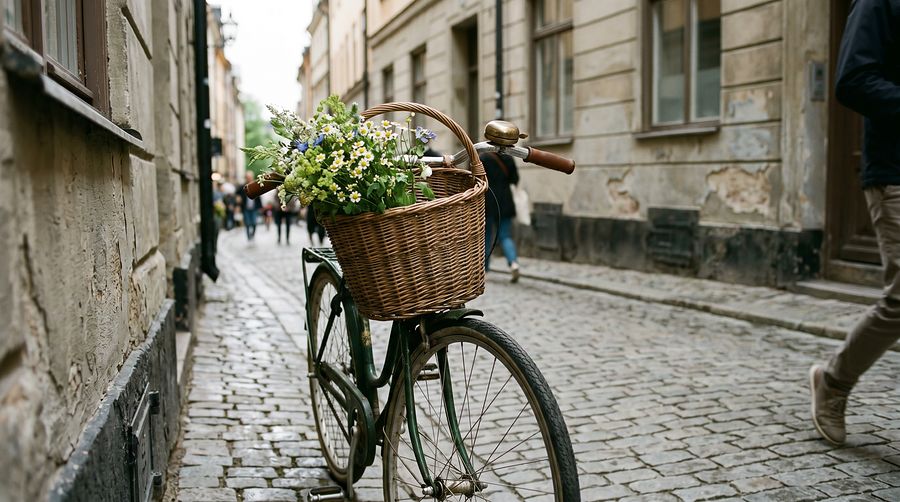 Blomsterbud samma dag levereras med cykel i Stockholm