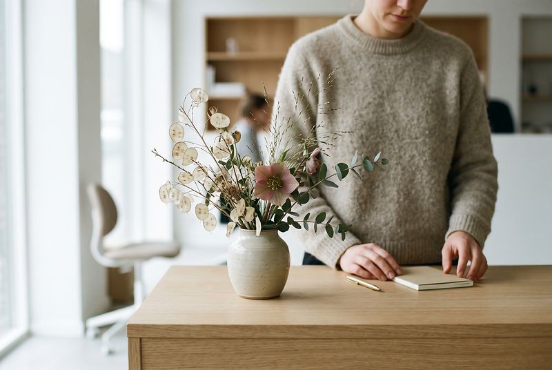 Blomsterabonnemang till företag i Stockholm — veckobuketter levererade till kontor